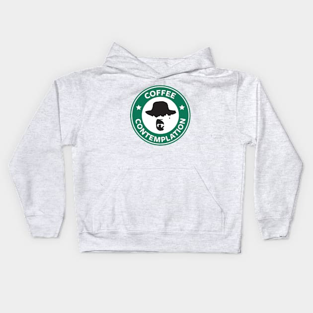 Coffee & Contemplation Kids Hoodie by FlyNebula